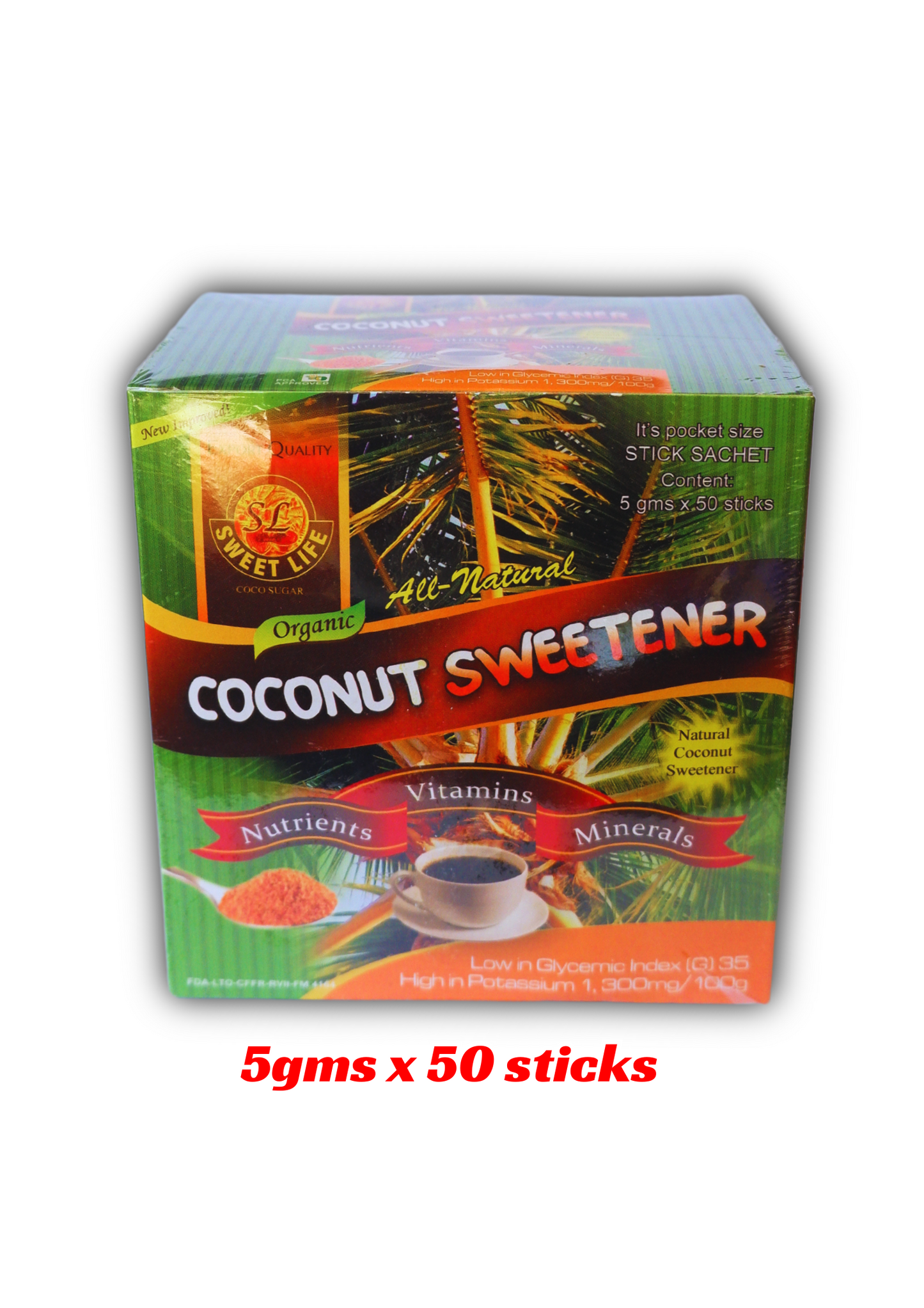 COCONUT SWEETENER Sticks 5grams