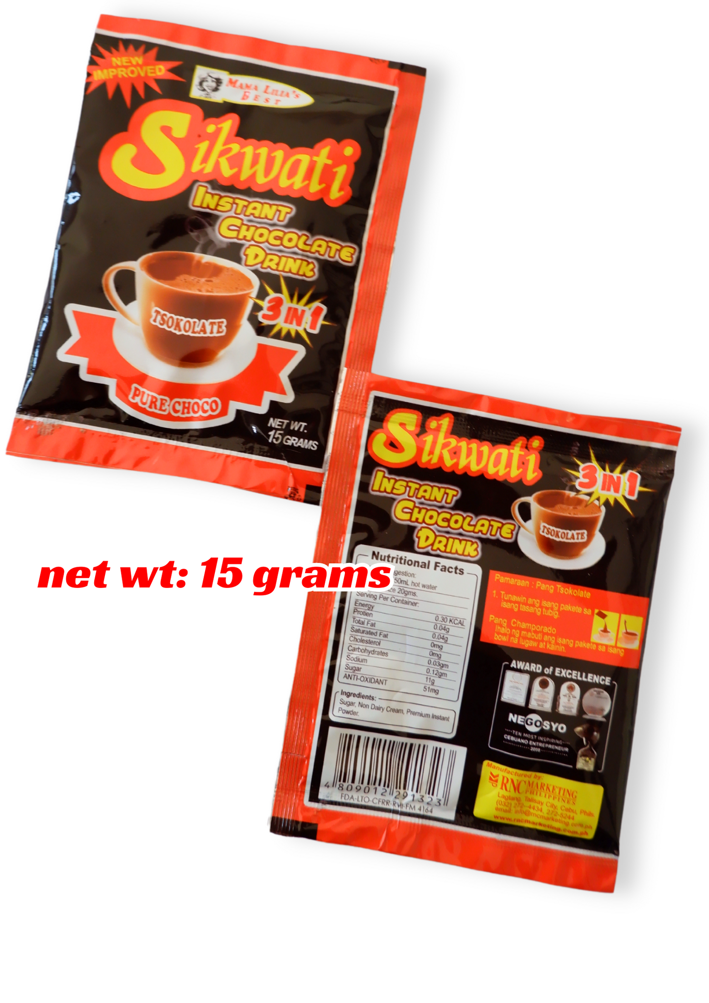 Sikwati 3in1 Instant Choco Drink  -15grams