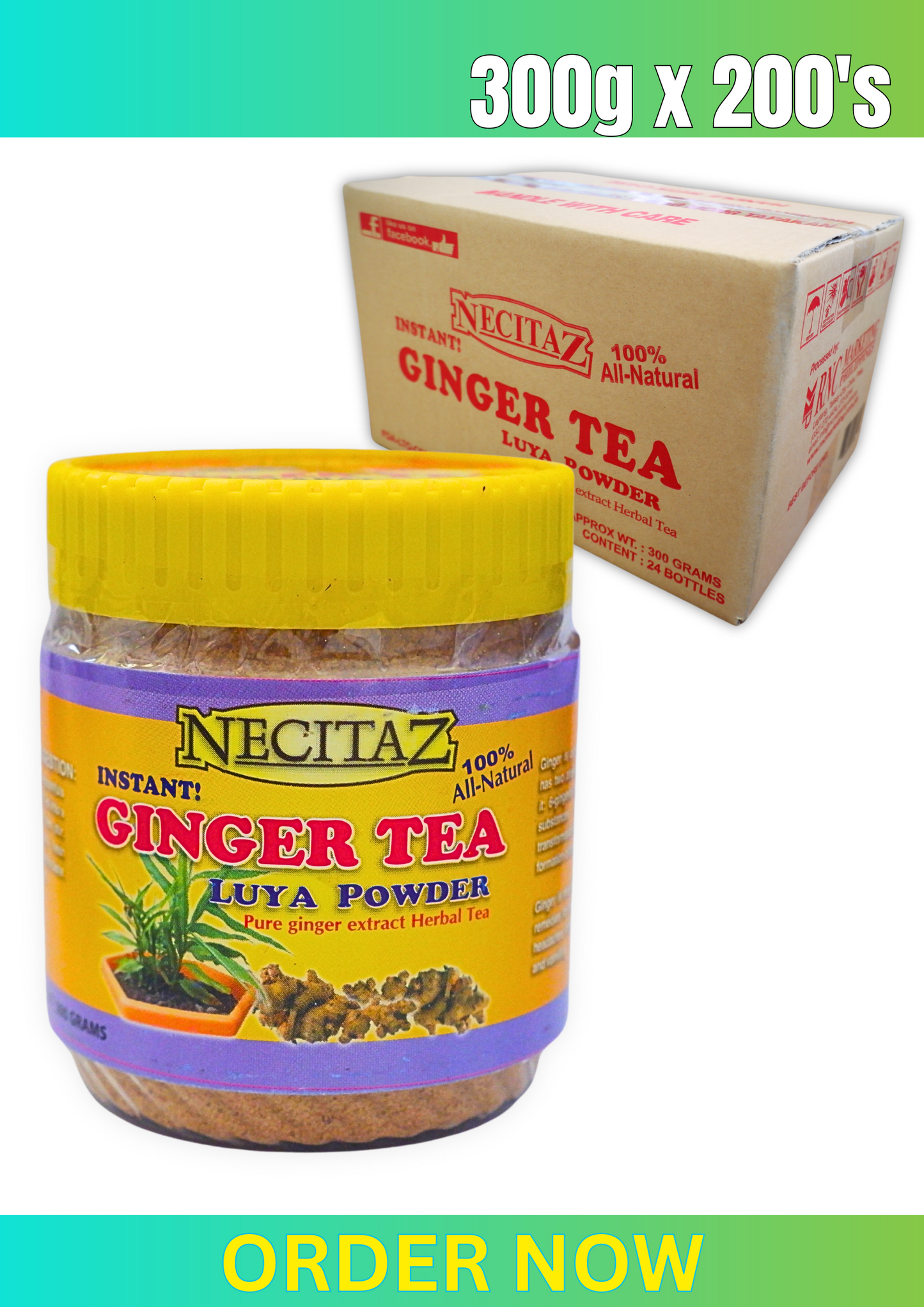 NECITAZ GINGER TEA 300g & 200g