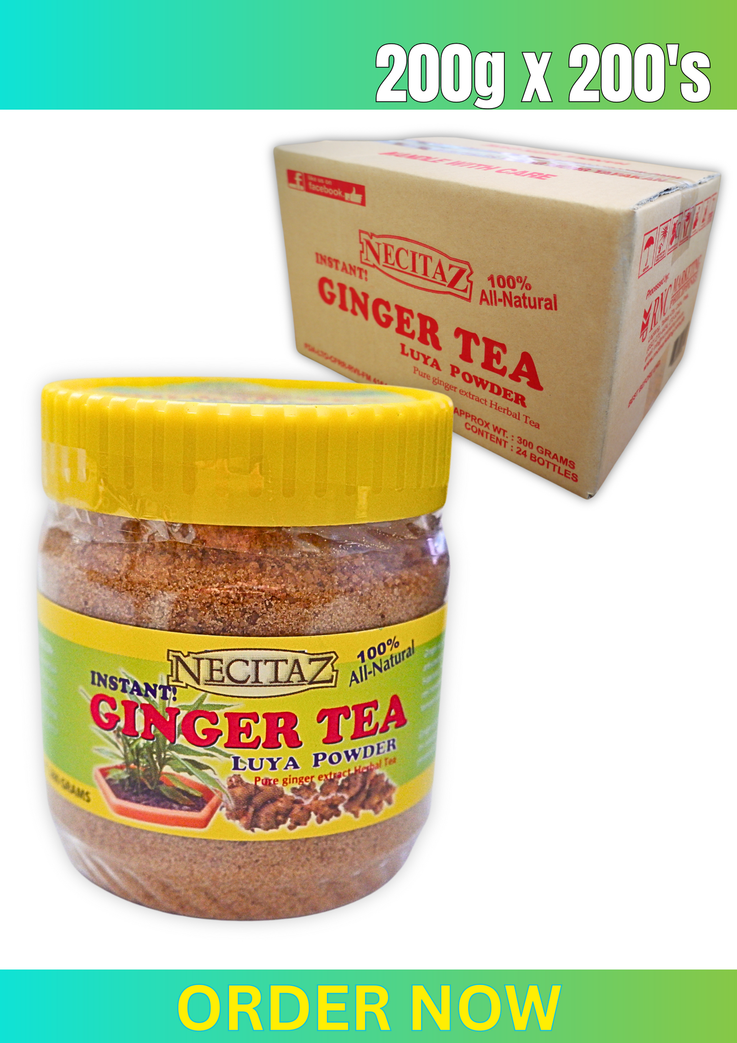 NECITAZ GINGER TEA 300g & 200g